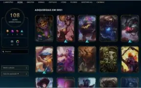 CONTA DIAMANTE COM 108 SKINS / TODOS OS CAMPEÕES
