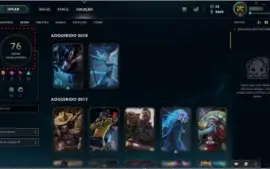 CONTA LEAGUE OF LEGENDS | Season 3 Top Skins | Borda Platina