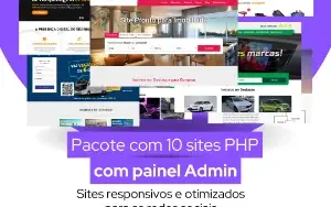 Pacote com 10 Sites PHP com painel administrativo - 2024