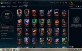 CONTA LEAGUE OF LEGENDS PLATINA V 93 CHAMPS