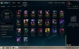 CONTA LEAGUE OF LEGENDS PLATINA V 93 CHAMPS