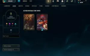 Unranked com 31 Champs e 2 Skins + 3 Fragmentos