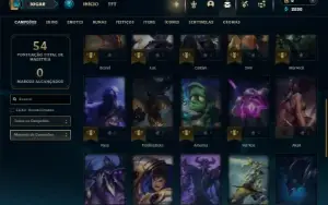 Unranked com 31 Champs e 2 Skins + 3 Fragmentos