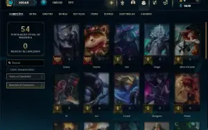 Unranked com 31 Champs e 2 Skins + 3 Fragmentos
