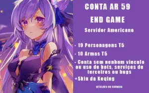 ✨ Conta AR59 Genshin | 19 T5 | 10 Armas T5 e + ✨