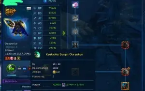 Conta Dmo LADMO Omega com 6 SSS+ e 2 SSS com Lv140 de Tamer!