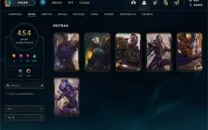 Conta rara de LOL + de 400 skins e 739 de maestria