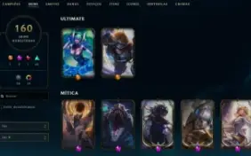 Conta League of Legends Full Acesso - 128 Champs e 160 Skins