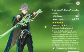 Conta Genshin Impact 12 Personagens T5* e 3 armas T5*