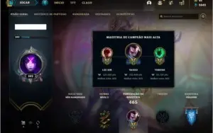 Conta unranked com 66 skins com Twitch medieval e WW cinzent