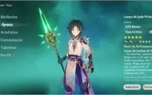 Conta Genshin, Xiao, Lança de Jade (xiao), Mona (c1), Jean