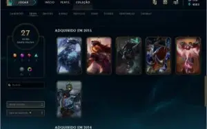 Conta League Of Legends Gold C/ Vários Campeões E Skins