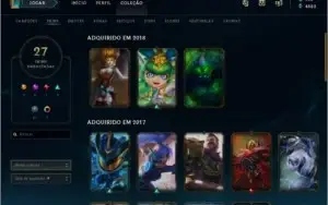 Conta League Of Legends Gold C/ Vários Campeões E Skins