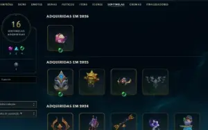 Lol Esmeralda Ex-Dima, Skins Raras, Lvl 164, Honra4, 46 Skin
