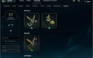 Conta lol + 370 skins + Platina IV