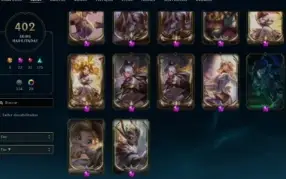 Conta Lol Mais De 400 Skins Várias Prestigios E Todas Da Lux