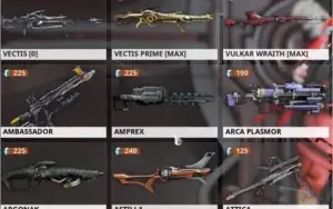 Conta de Warframe quase todos os warframes prime antigos
