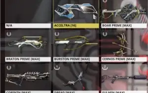 Conta de Warframe quase todos os warframes prime antigos