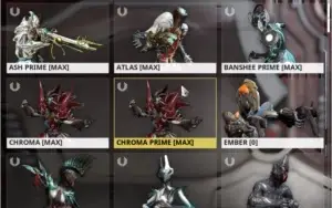 Conta de Warframe quase todos os warframes prime antigos