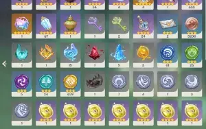 Conta genshin com 15 personagens 5Estrelas AR58