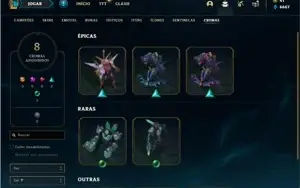 Conta platina 4 com 72 Champs e 60 Skins + 4 Vitoriosas