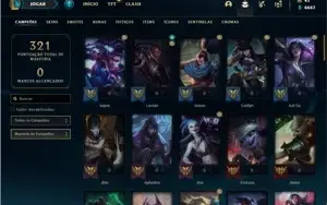 Conta platina 4 com 72 Champs e 60 Skins + 4 Vitoriosas