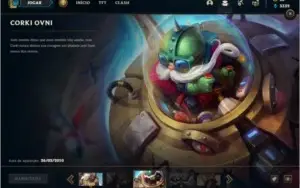 Conta unranked com Corki Ovni, Kayle Juiza e Rammus Rei