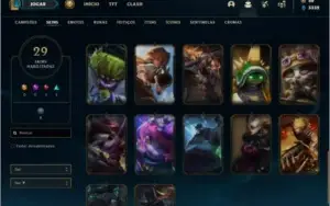 Conta unranked com Corki Ovni, Kayle Juiza e Rammus Rei