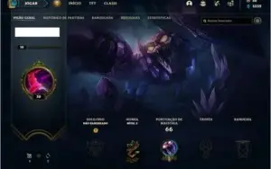 Conta unranked com Corki Ovni, Kayle Juiza e Rammus Rei