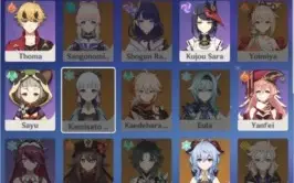Genshin Impact AR 55 - Ganyu, Zhongli, Klee, Qiqi, 1 arma 5*
