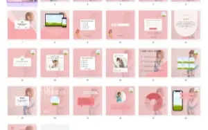 Pack Canva Maternidade - 45 Artes Editáveis