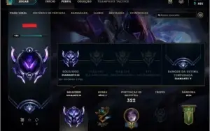 CONTA LOL 94 CAMPEÕES, 34 SKINS, DIAMANTE 3 E LEVEL 188