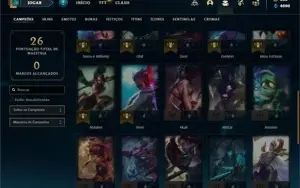 Conta ouro 4 com 31 Champs e 10 Skins + 2 Espolios