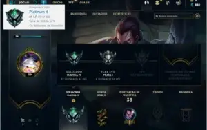 Conta platina 4 Sem email confirmado com 2 skins e 26 champs