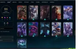 CONTA LOL - 80CHAMPS - 87 SKINS - PRATA 2