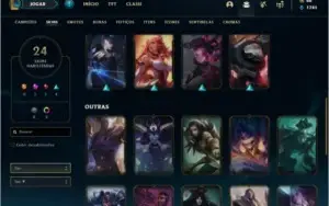 Conta ouro 2 com 24 skins e 66 champs