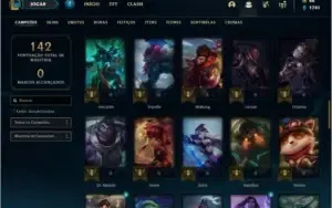 Conta ouro 2 com 24 skins e 66 champs