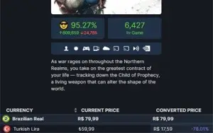 ACC STEAM TURQUIA ( COM SALDO PARA COMPRAR JOGOS )