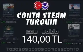 ACC STEAM TURQUIA ( COM SALDO PARA COMPRAR JOGOS )