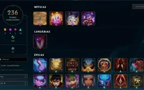 Conta Todos os Campeões - 195 skins