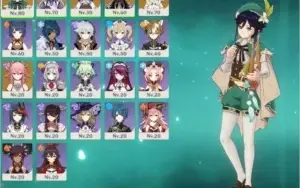 AR 45 - Venti, Zhongli, Ganyu, Yae Miko + Harpa Celestial