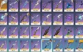 AR 45 - Venti, Zhongli, Ganyu, Yae Miko + Harpa Celestial
