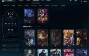 Conta lol Plat 3  197 skin