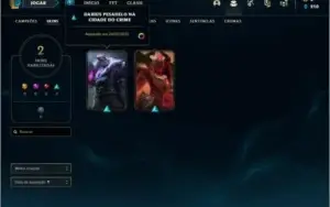 Conta ouro 4 com 2 skins e 24 champs