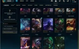 Conta ouro 4 com 2 skins e 24 champs