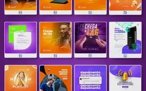 Pack 310 Artes Provedor De Internet Editável Photoshop