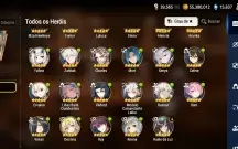 Conta de epic seven com 220 pedras de ouro+ 15 k de gemas