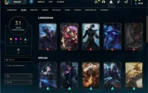 Conta prata 4 com 74 Champs e 31 Skins