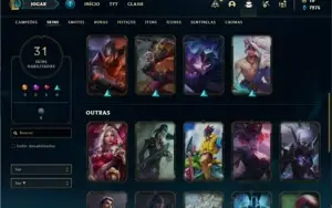 Conta prata 4 com 74 Champs e 31 Skins
