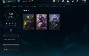 Conta ouro 2 com 91 Champs e 51 Skins + 3 Vitoriosas